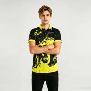 Frame men's bowling polo shirt